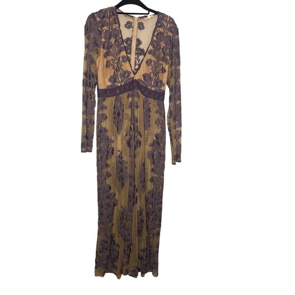 For Love & Lemons Temecula Maxi Dress Large Purple - Picture 2 of 5